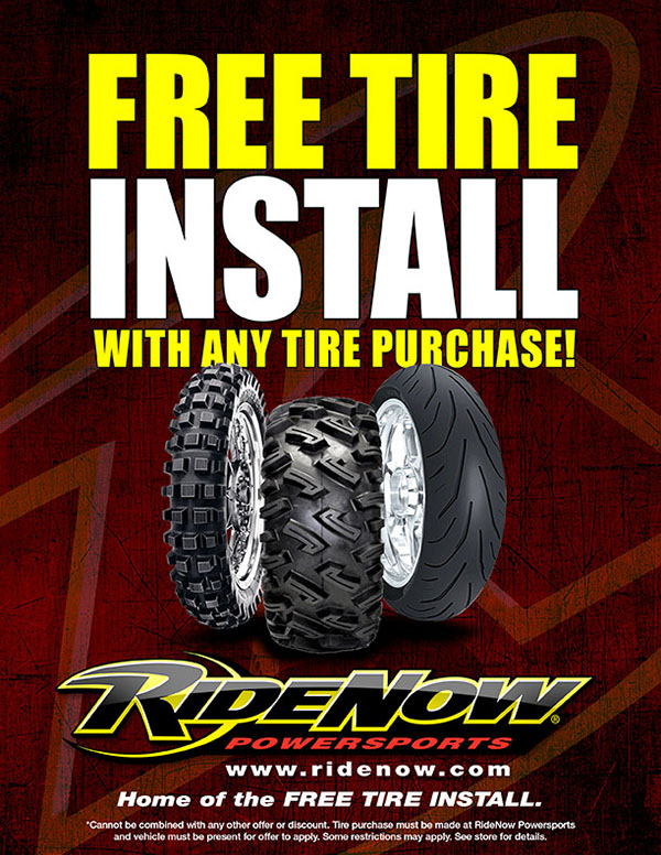 Free Tire Install in RideNow Phoenix