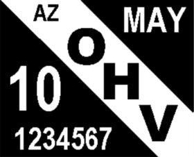 OHV Decal exceptions (ARS 28-1178A)